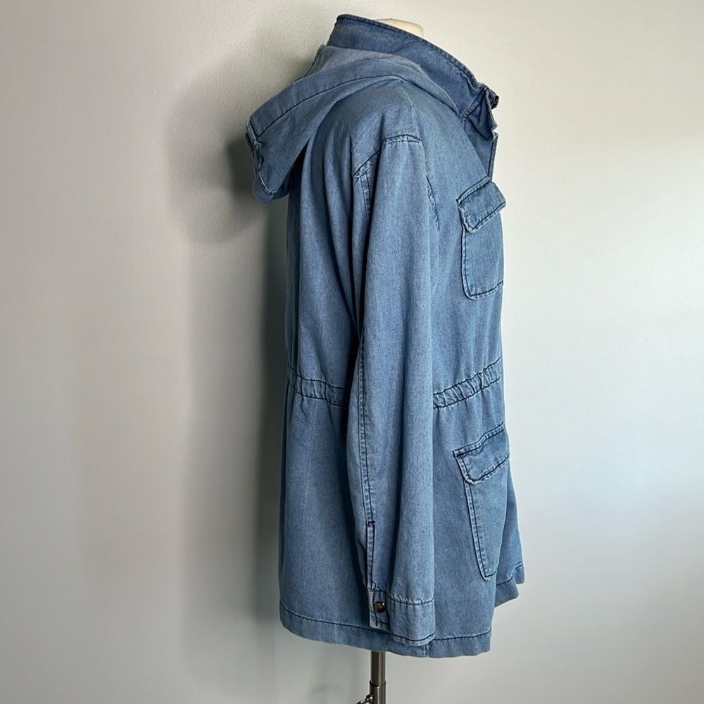 1 Sunset Lane lightweight denim utility jacket size large - Picture 4 of 10
